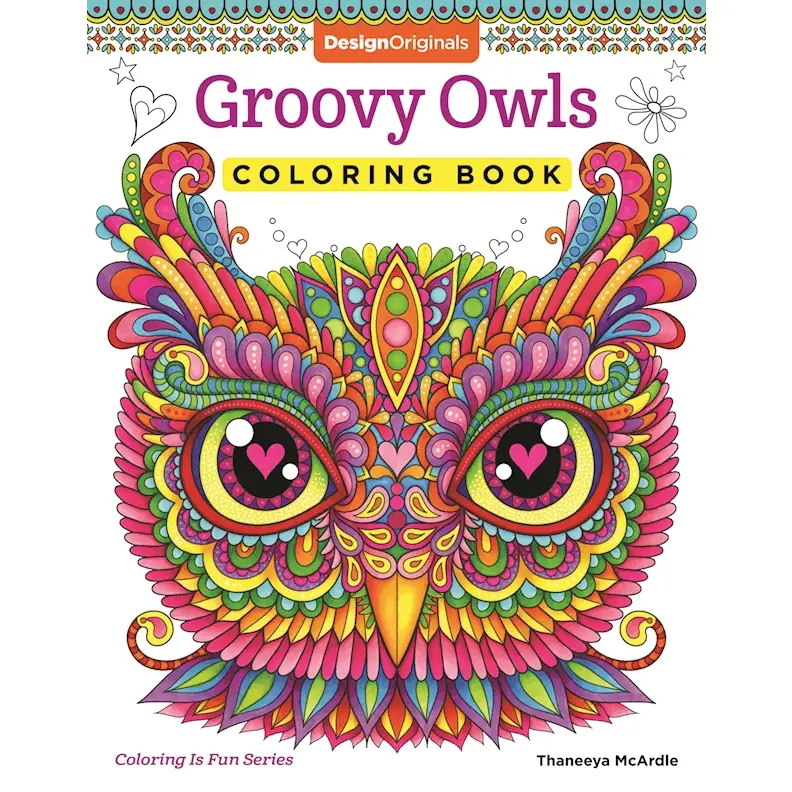 Groovy Owls Coloring Book