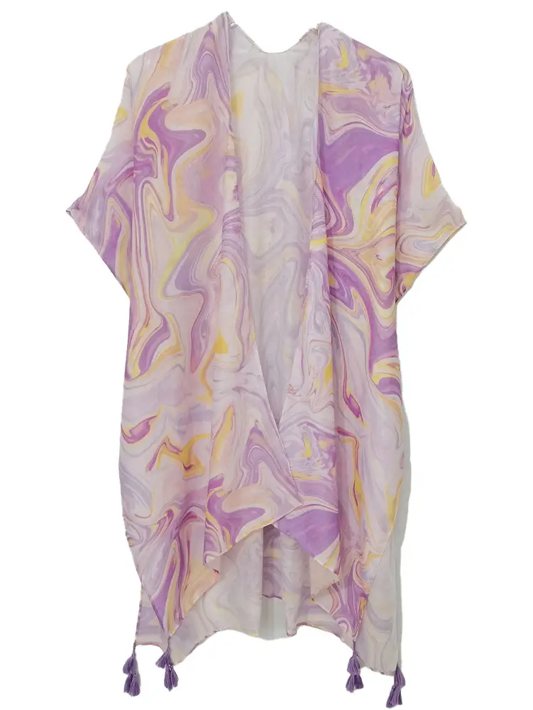 PURPLE SWIRL KIMONO