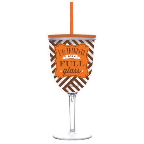 13OZ Thankful Acrylic w/Straw