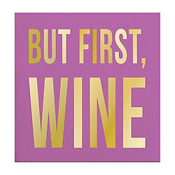 BUT 1ST WINE 20CT Cocktail Napkin