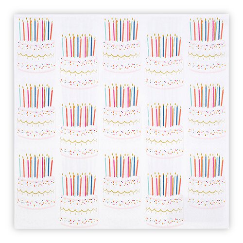 Birthday Cakes 20CT Large Napkin