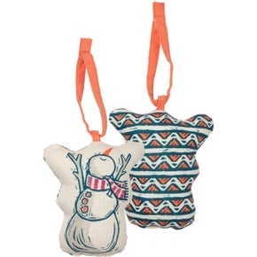 BOHO SNOWMAN ORN