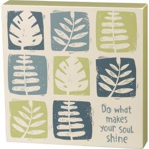Soul Shine Leaf Box Sign