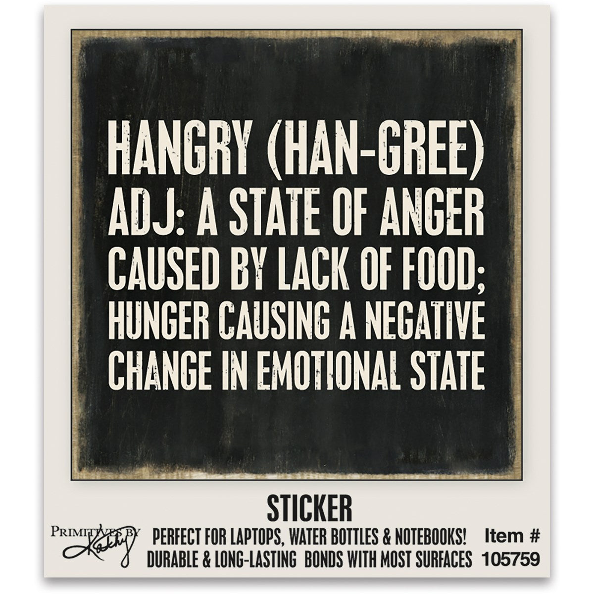 A STATE OF ANGER STICKER