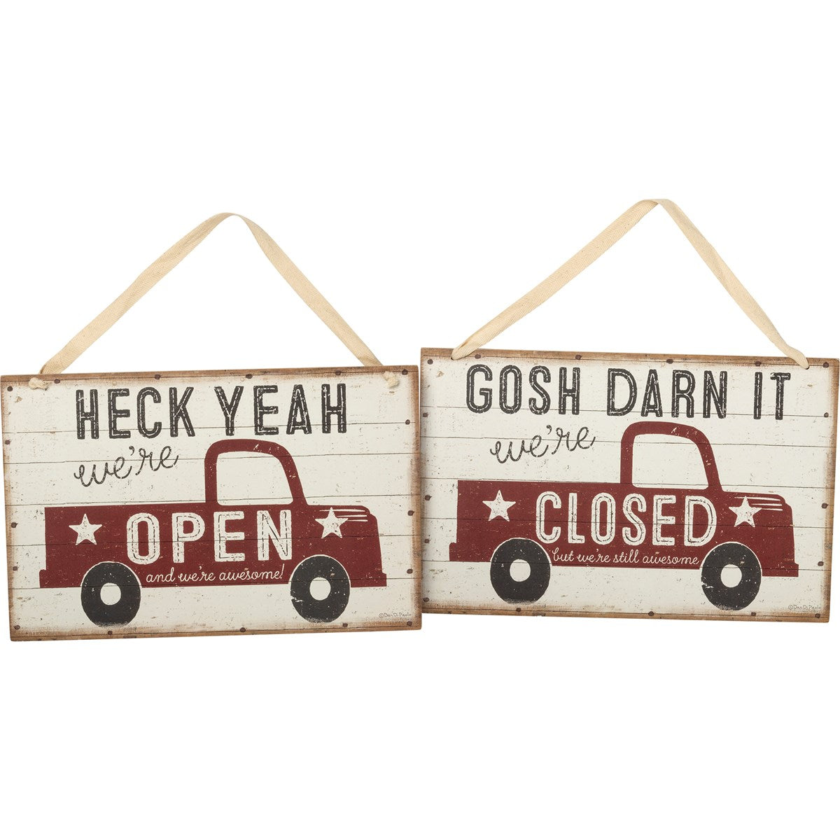 Truck Open/Closed Wall Decor