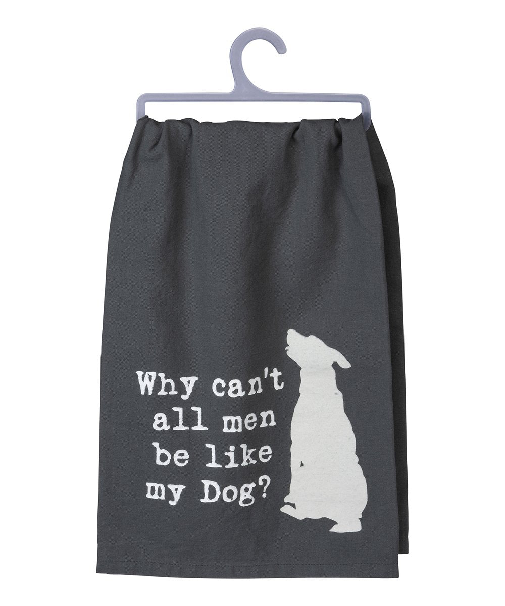 All Men Dog Dish Towel