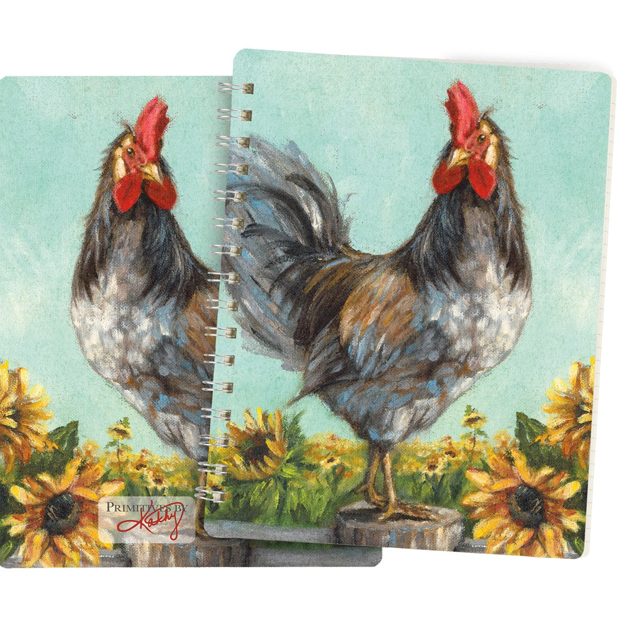 Rooster Spiral notebook