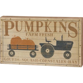 Pumpkins Box Sign
