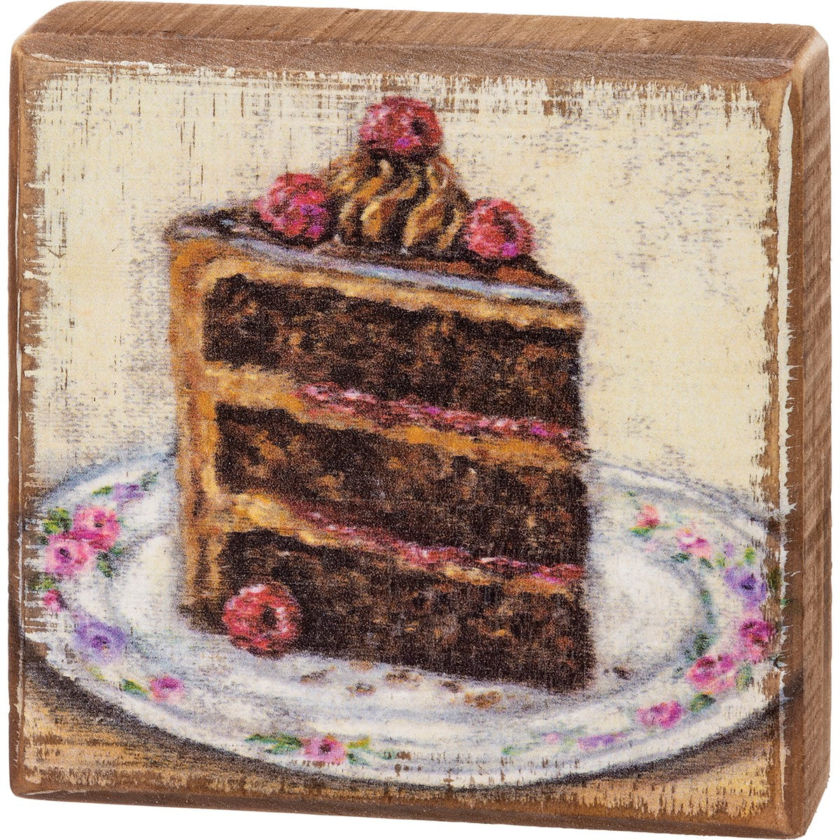 CHOCOLATE CAKE SLICE BLOCK SIGN
