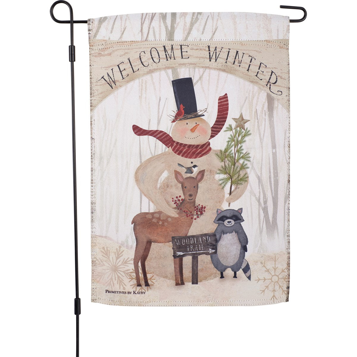 WELCOME WINTER GARDEN FLAG