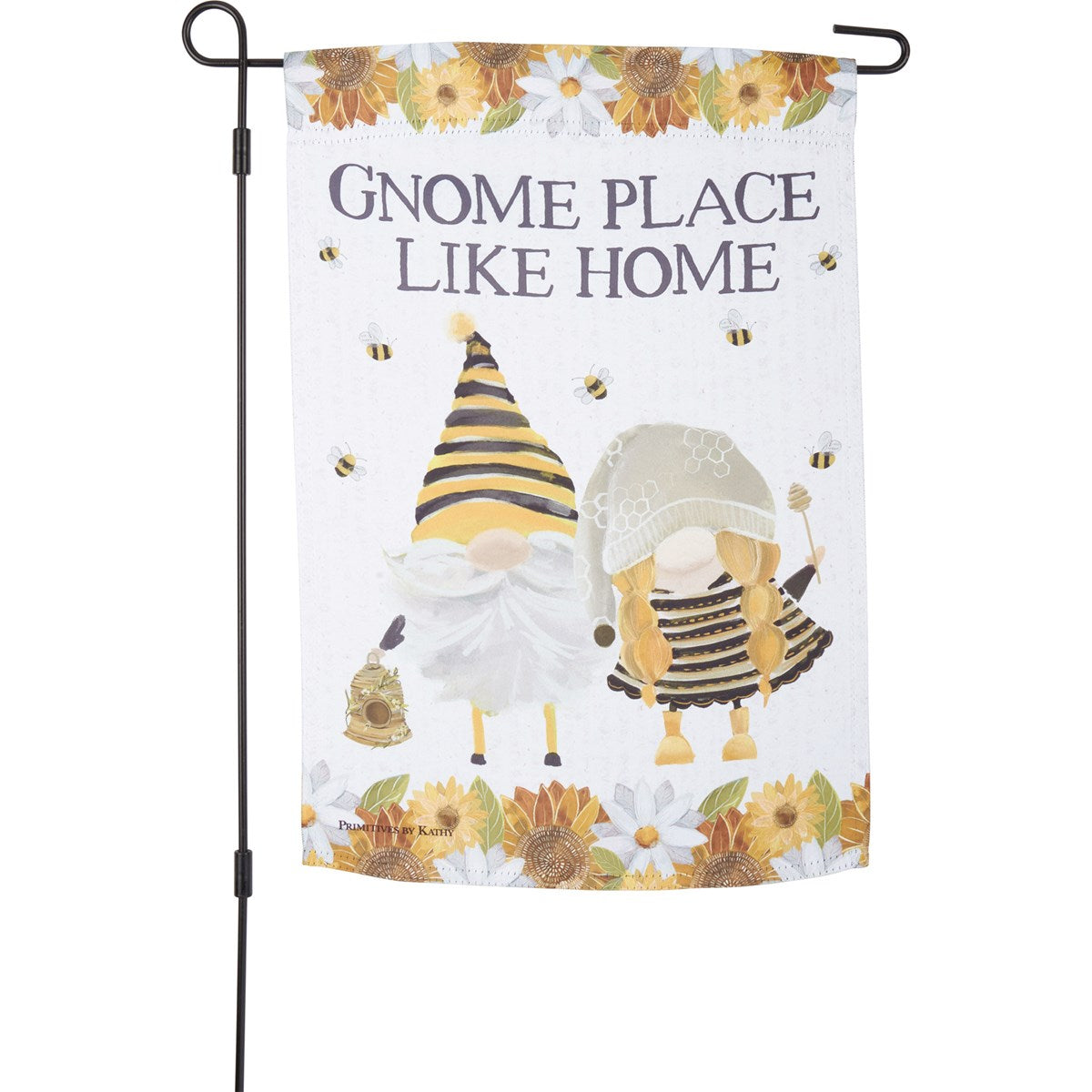 Gnome Place Like Home Garden Flag