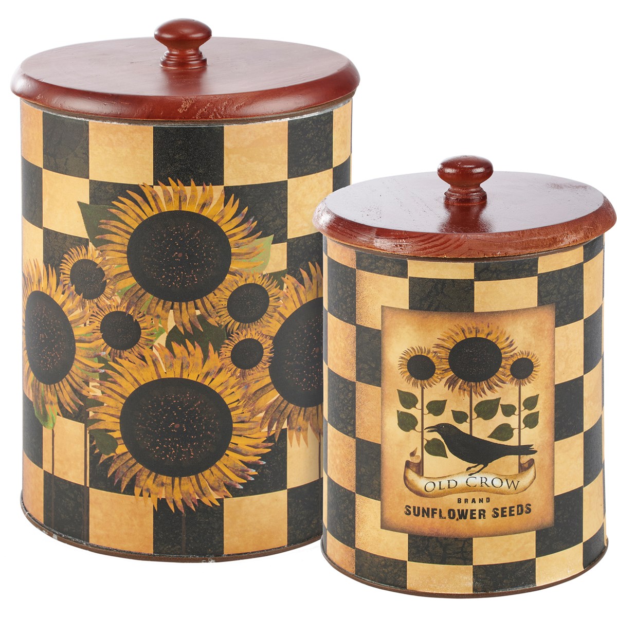 Sunflower Seeds Canister Set of 2