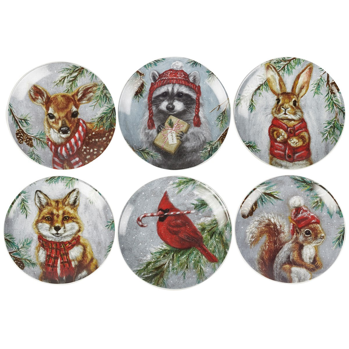 Winter Animal Plate - Asst