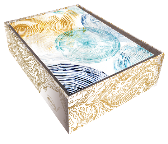 CIRCLES BLANK BOXED NOTE CARDS