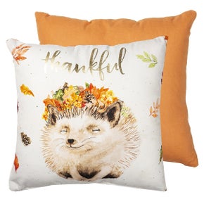 Thankful Hedgehog Pillow