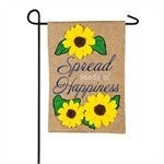 Seeds of Happiness Burlap Garden Flag