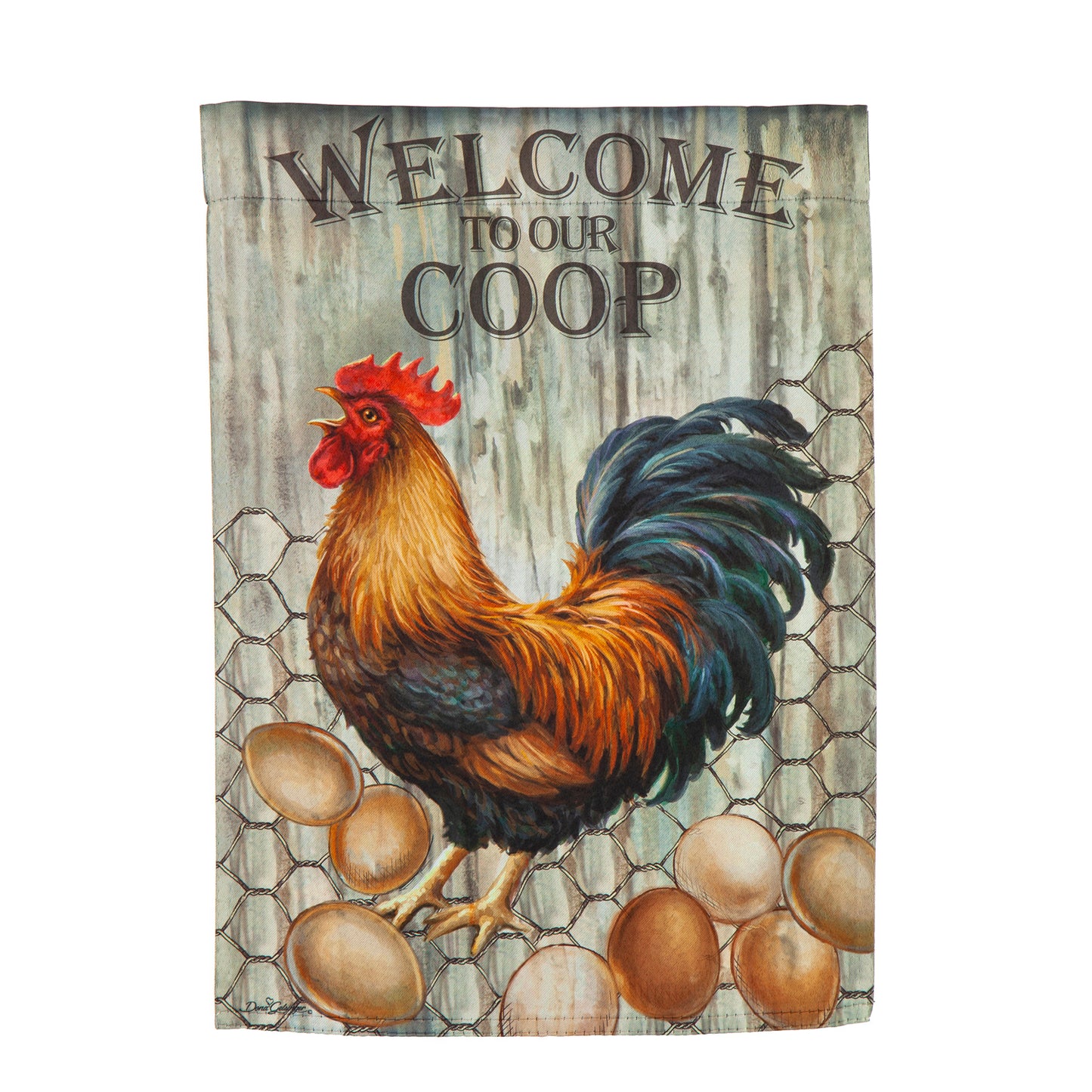WELCOME TO OUR COOP GARDEN FLAG