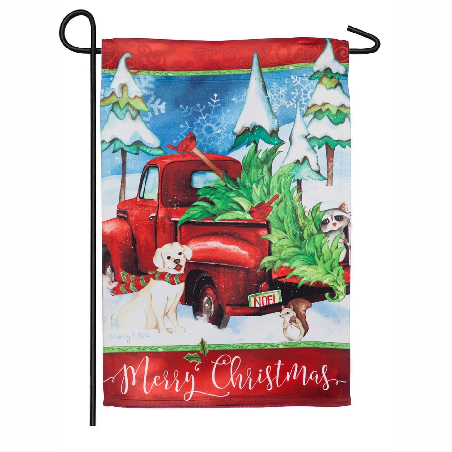 BRINGING HOME THE TREE GARDEN FLAG