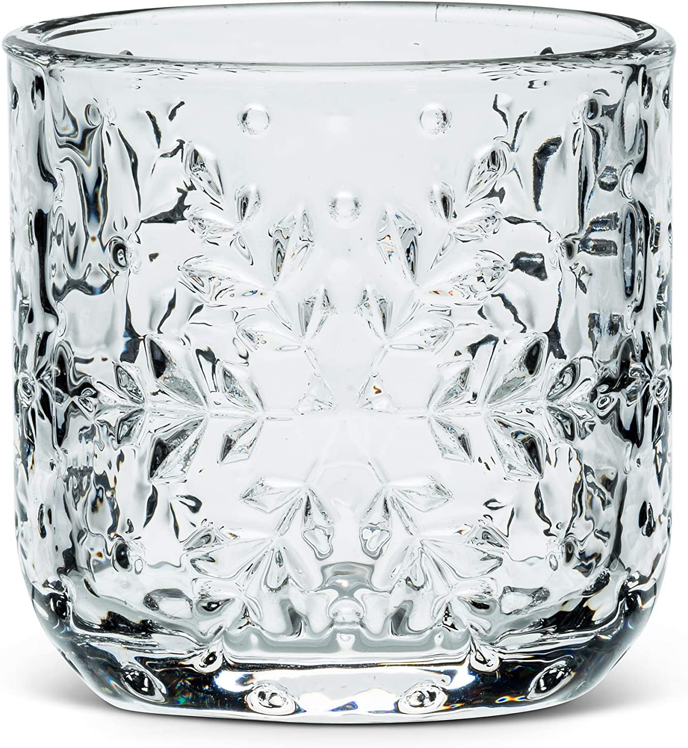 3" Embossed Snowflake Tealite Holder