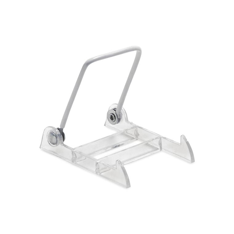 3.5" Clear & White Folding Display Stand