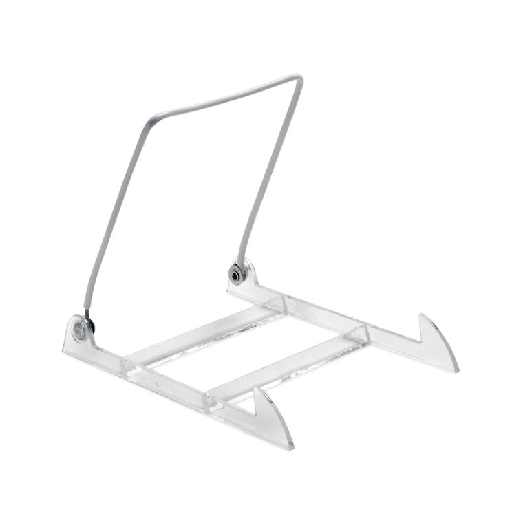 7.2" Clear & White Folding Display Stand