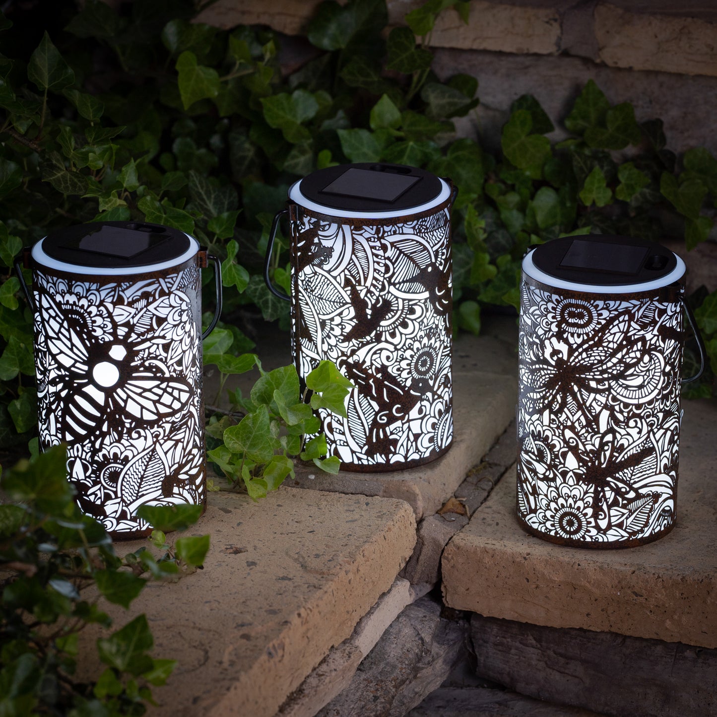 Antique Design Solar Lantern 11"