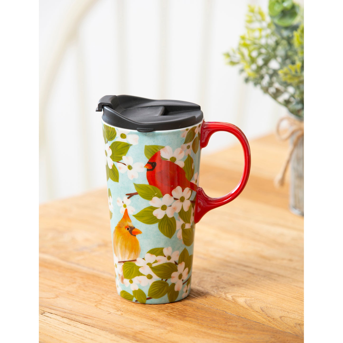 Spring Cardinal Travel Mug