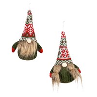 Winter 8" Fabric Gnome Ornament