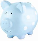 Blue Polka Dot Piggy Bank