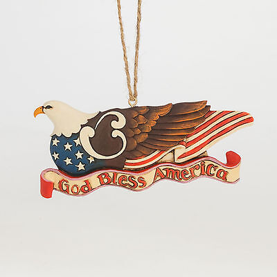 Red White & Blue Santa Orn Jim Shore