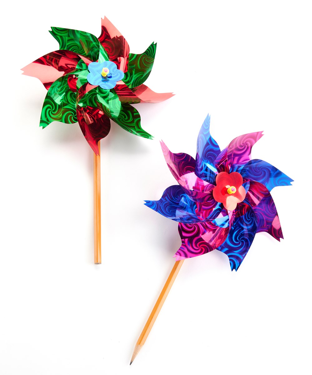 Blue Pink Pinwheel Pencil