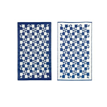 3X5 NAVY AND WHITE STARS RUG