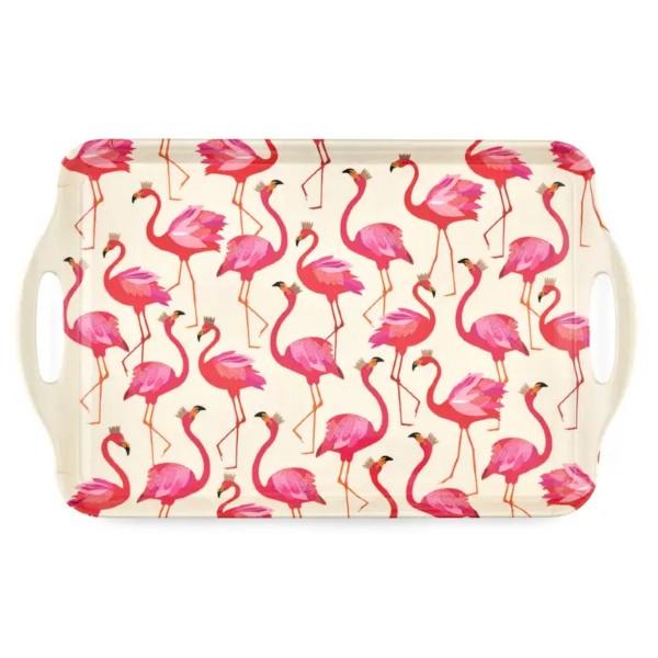 The Flamingo Collection Handled Tray