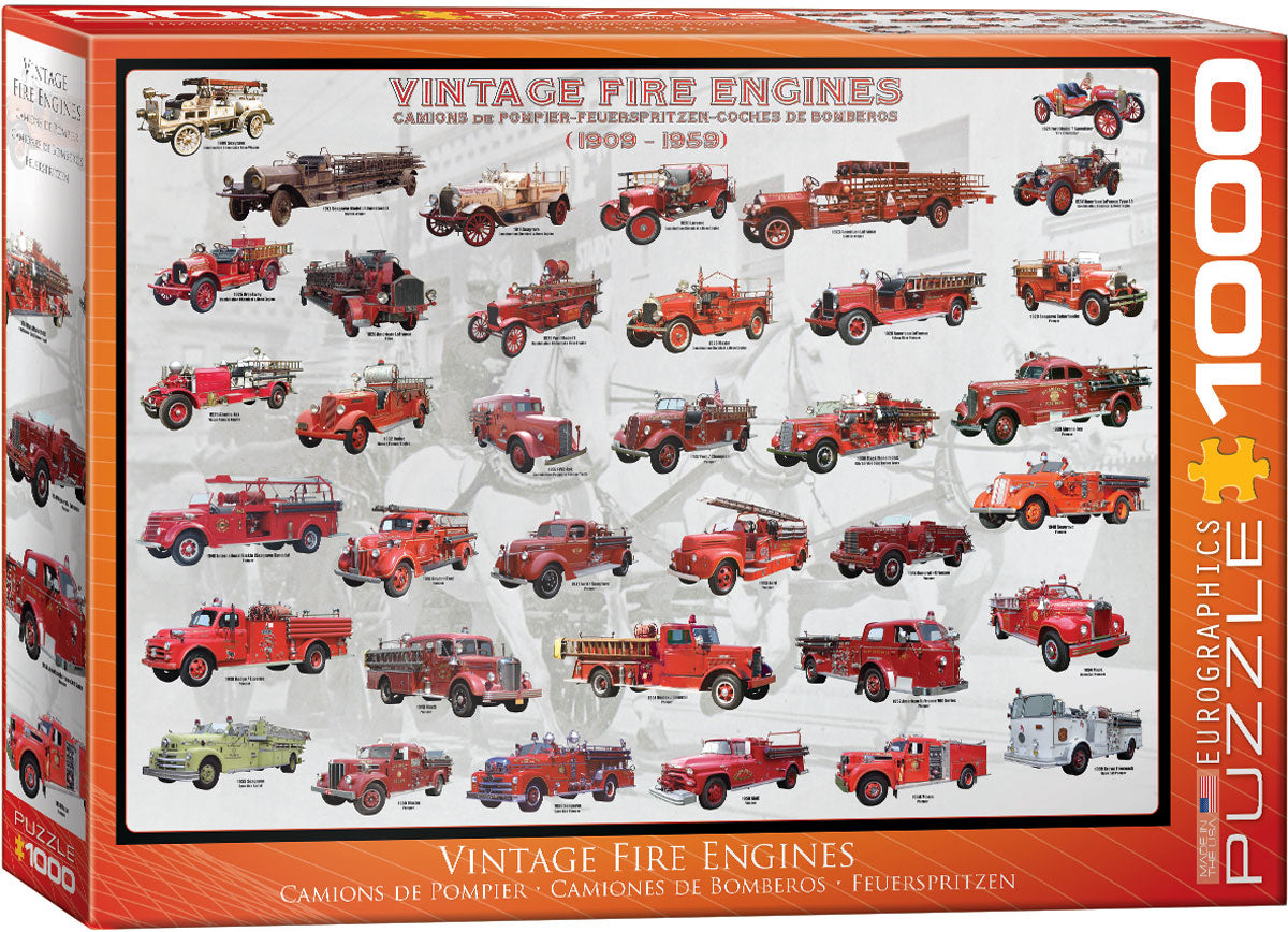VINTAGE FIRE ENGINES PUZZLE 1000PC