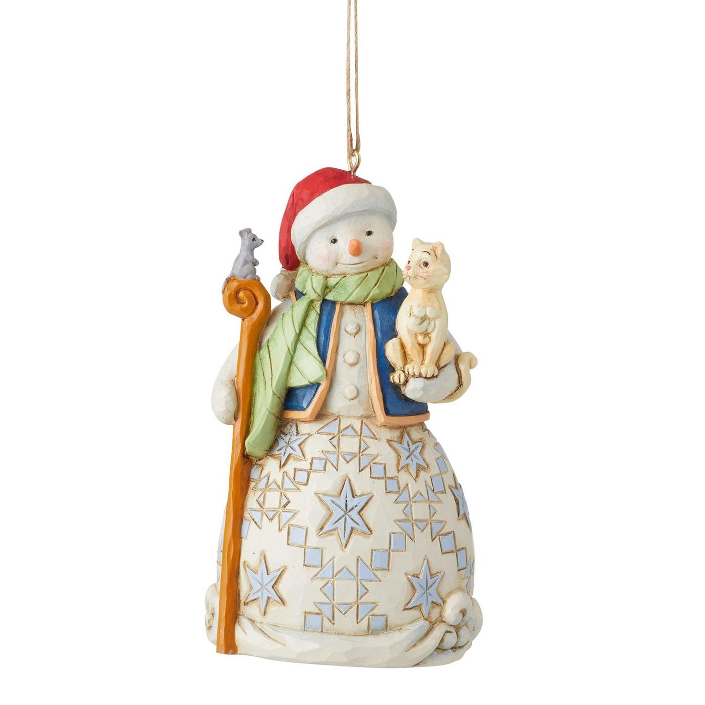 Snowman With Cat Ornament