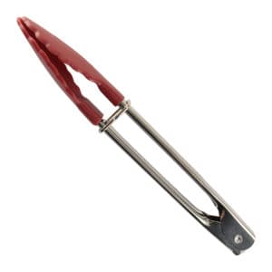 7" Red Serving Tongs