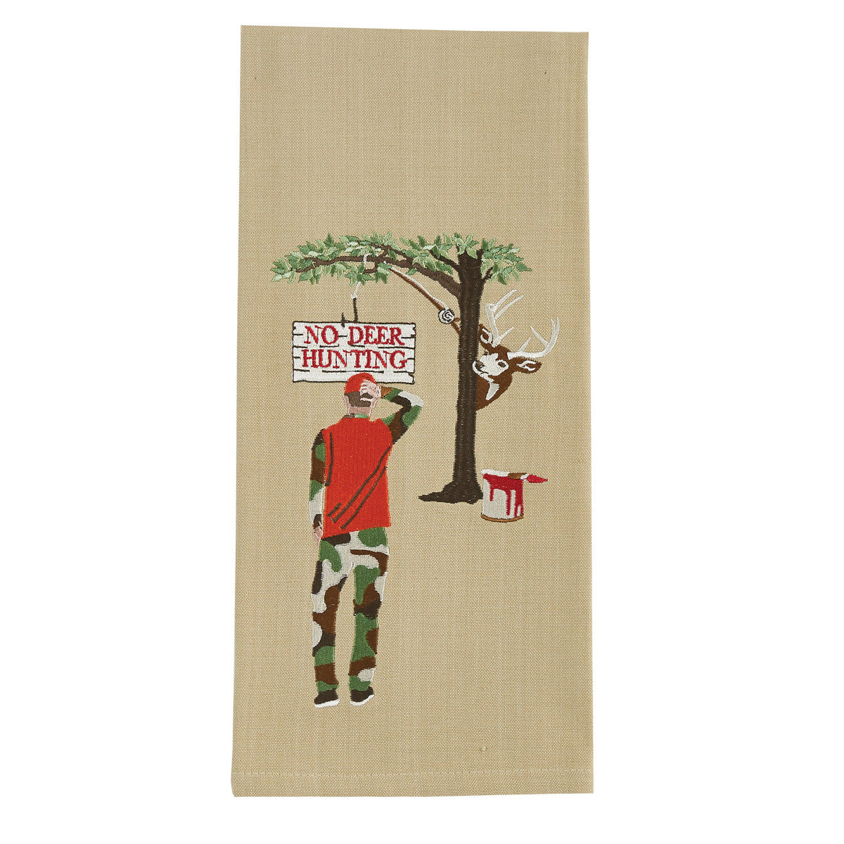 NO DEER HUNTING Dishtowel