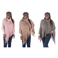 2 Button Pocho With Fringe