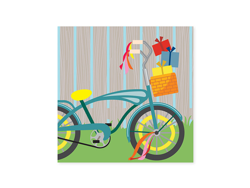 Cat And Cake Bike Ride Pop Up Card