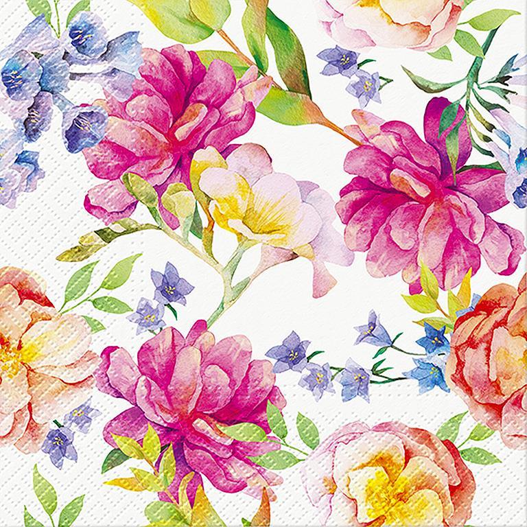 LG ORCHIDS AND PEONIES NAPKINS