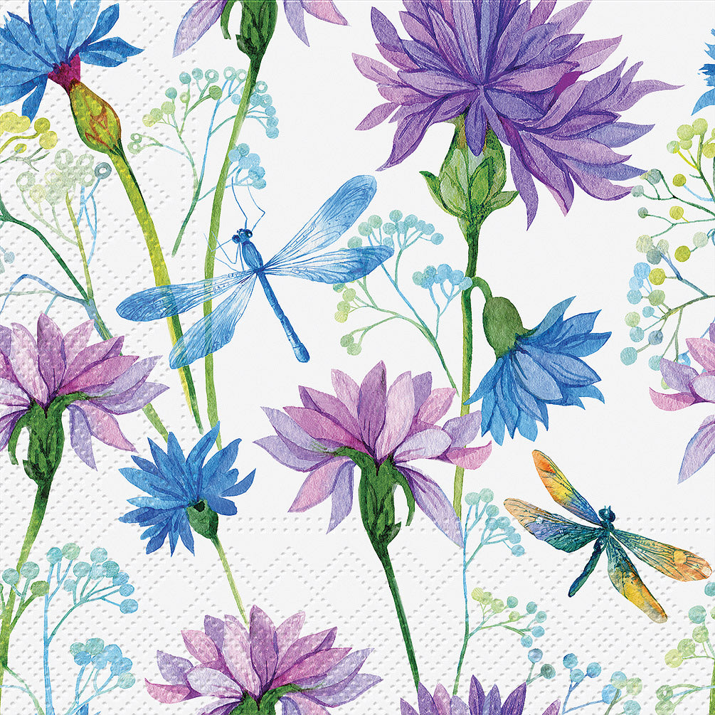 LG FLOWER AND DRAGONFLY NAPKINS