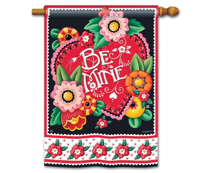 Be Mine Valentine Flag