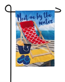 By The Water Linen Garden Flag