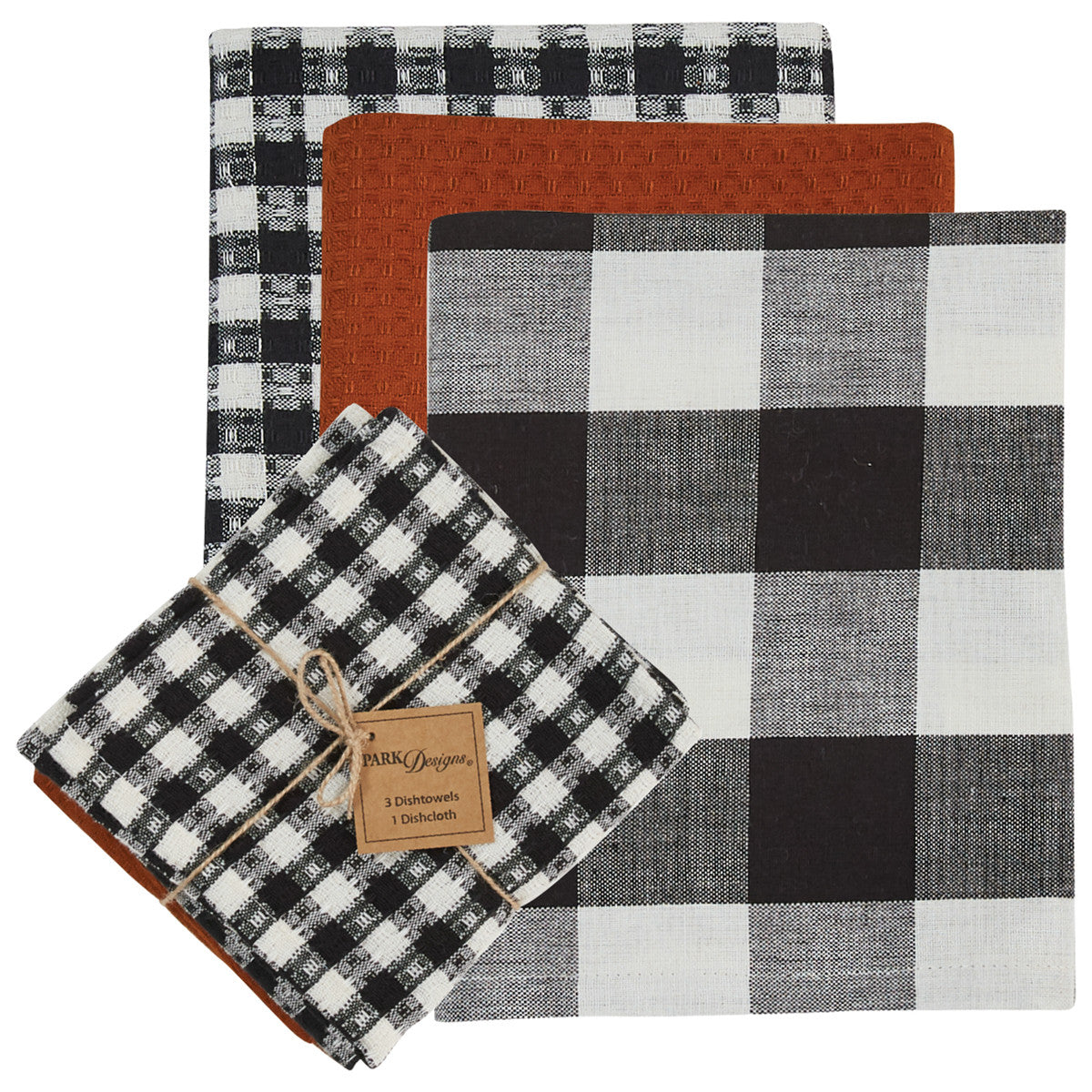 Autumn Checkerboard 4PC Dishtowel Set