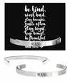 Be Kind Pewter Cuff