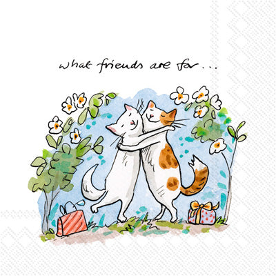 CAT FRIENDS BEVERAGE NAPKINS