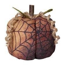 Sm Black Web Fabric Pumpkin