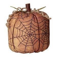 Lrg Black Web Fabric Pumpkin