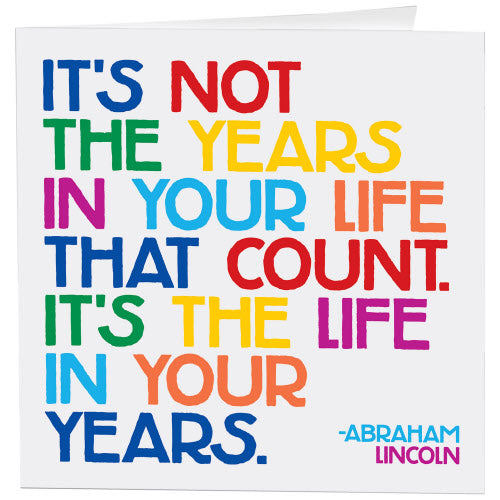 *Years In Your Life Card