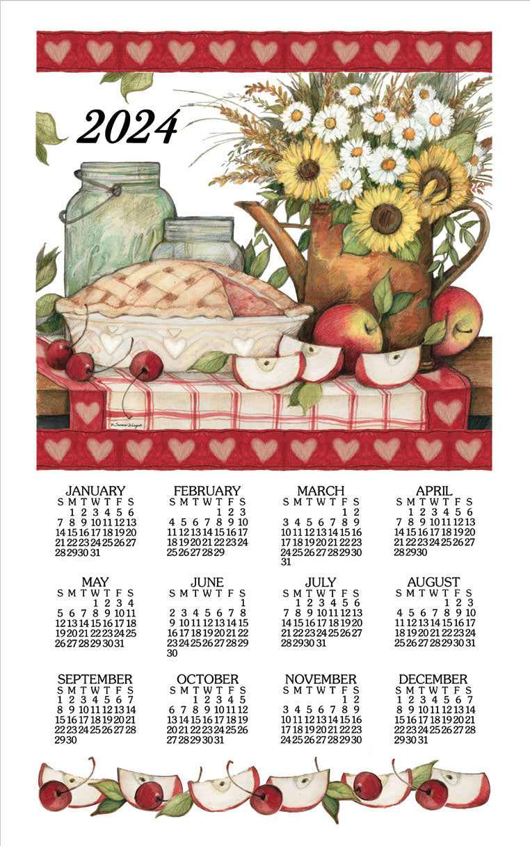2024 Apple Pie Calendar Towel